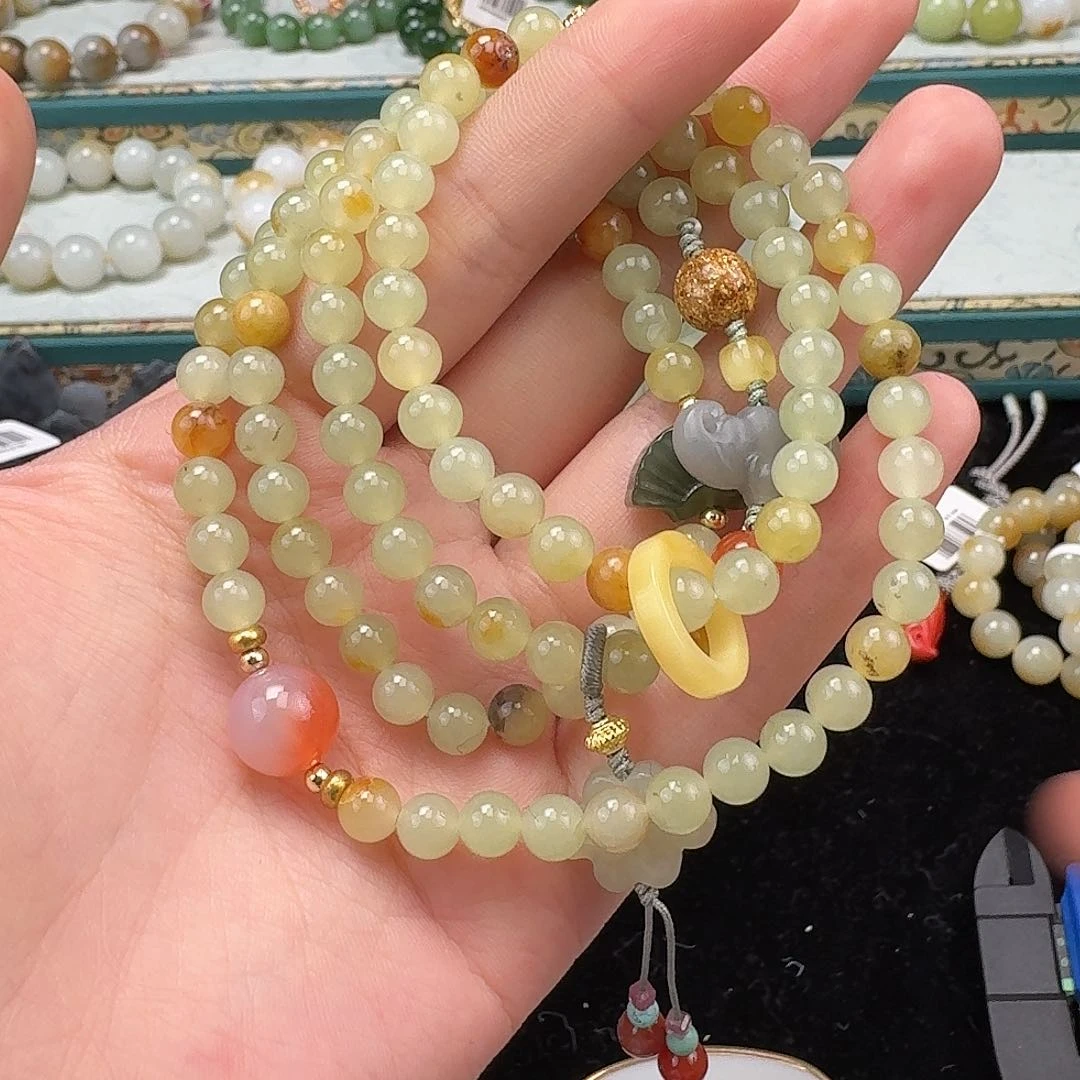 和田玉手串未镶嵌