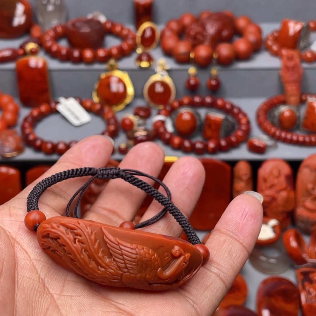 南红玛瑙未镶嵌珠宝奇石手牌