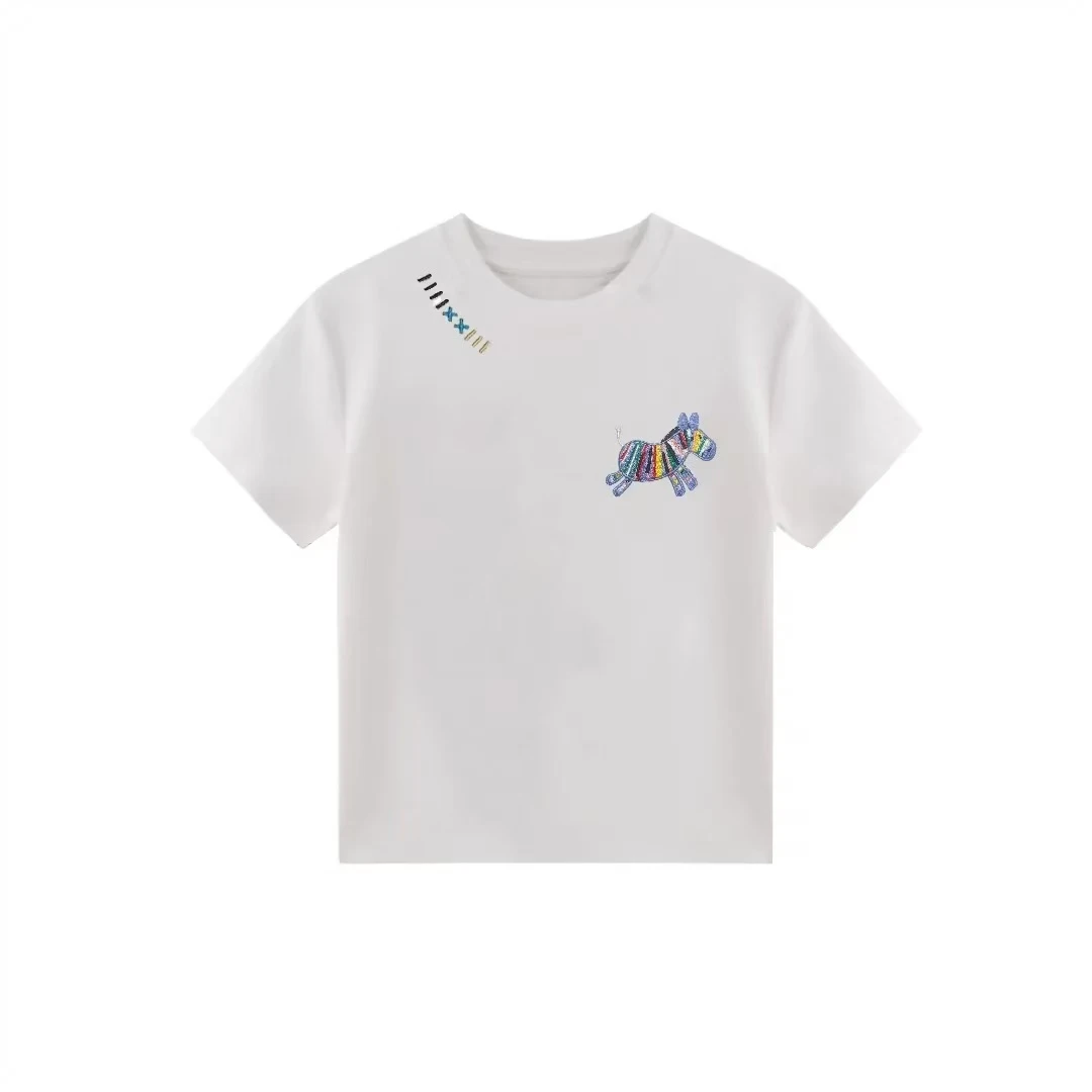 六六门店仓！门店129#！彩色小马-重工刺绣！短袖T恤夏新圆领休闲夏