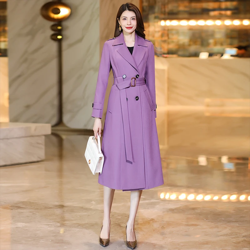 中长款风衣显瘦收腰春秋新款过膝气质高级感时尚正式场合风衣女装