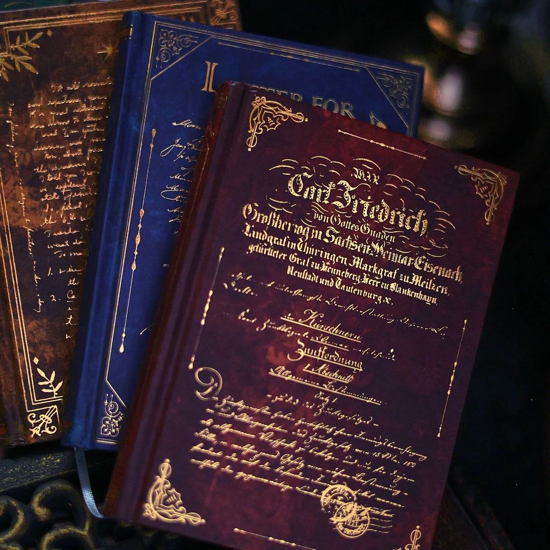 复古烫金 远方颂歌系列 A6手帐本册彩页素材纸192页入 4款