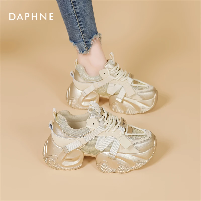 达芙妮厚底老爹鞋2025秋季新款时尚百搭女鞋网红爆款女士休闲鞋L