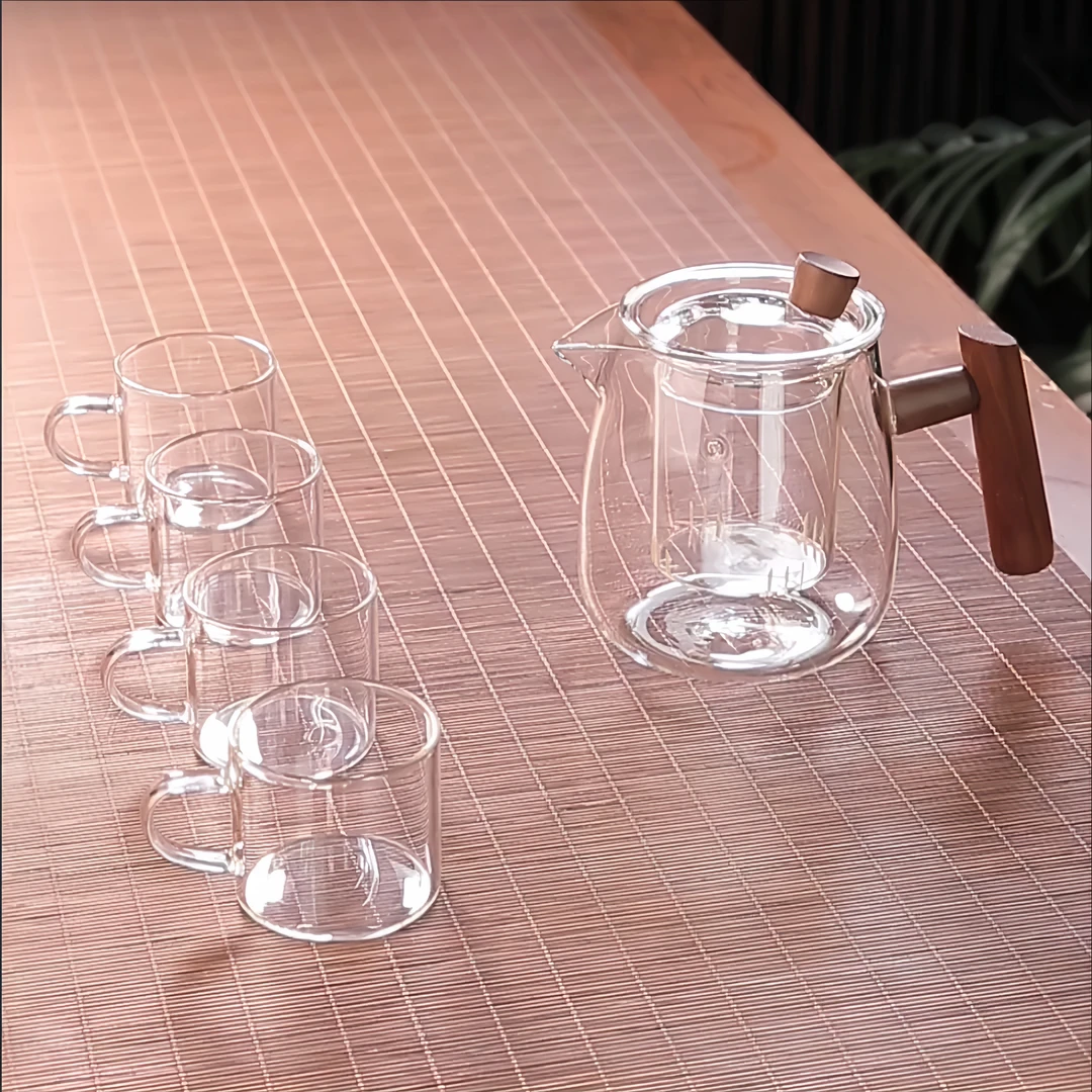 茶壶耐高温玻璃茶水分离泡茶壶加厚耐热功夫茶具套装公道杯茶杯