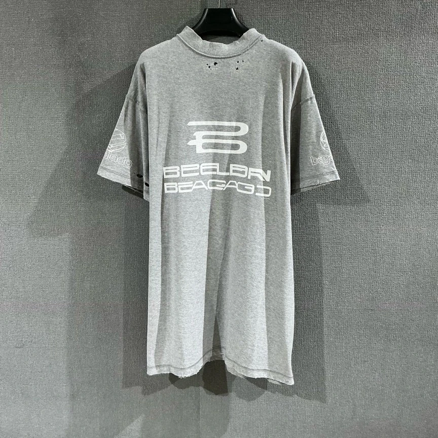 99新 Balenciaga/巴黎世家 （pm）Ai生成破坏短袖 1码/5743