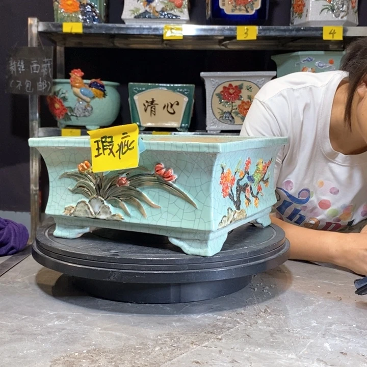 徽**国瑕疵石湾盆石湾盆石湾盆