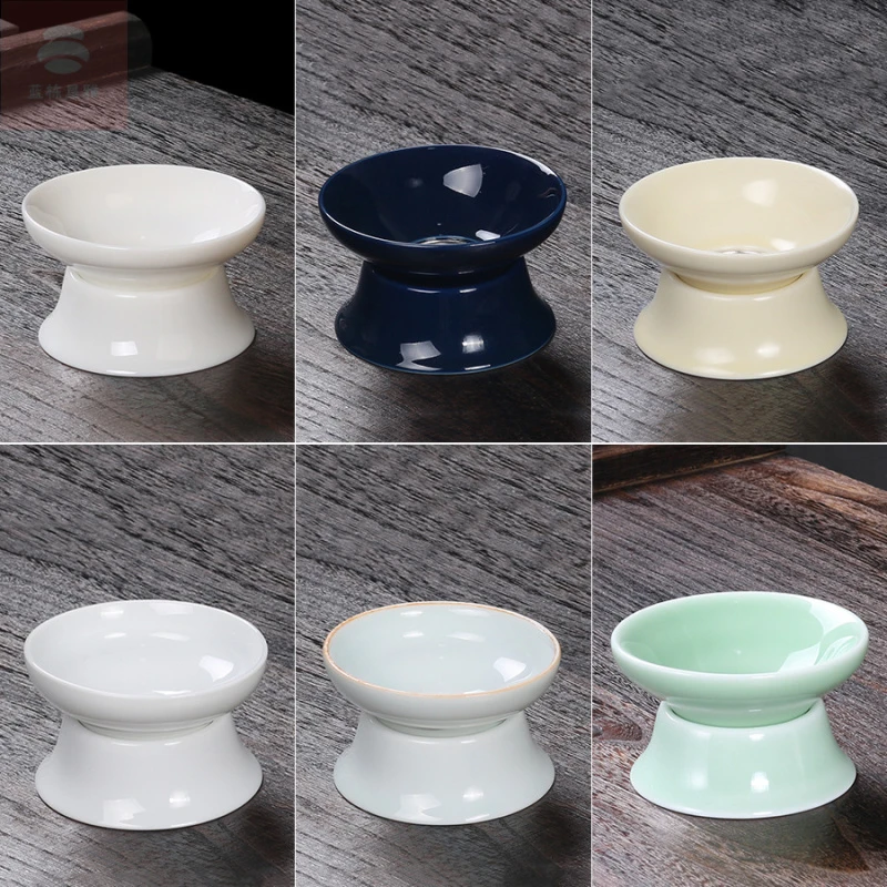 陶瓷茶漏茶滤创意不锈钢过滤网茶叶隔分茶器白瓷青瓷功夫茶具配件