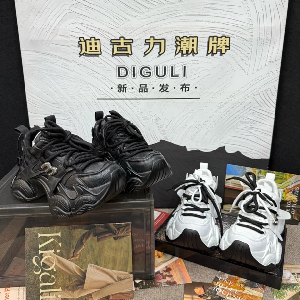 【迪古力】欧货松糕厚底老爹鞋女2025新款百搭增高休闲运动鞋源