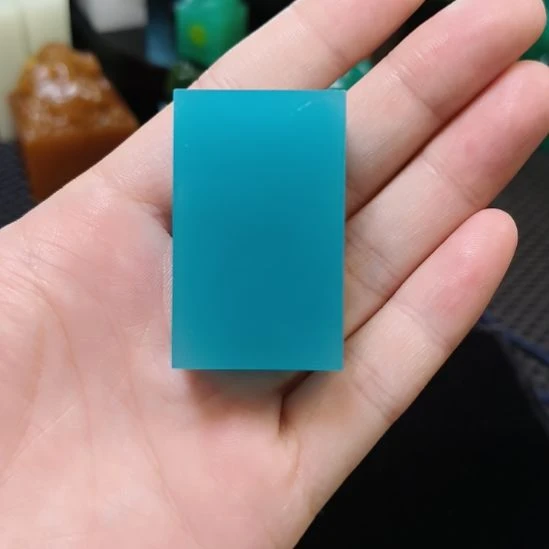 寿山石印石天空蓝扁章