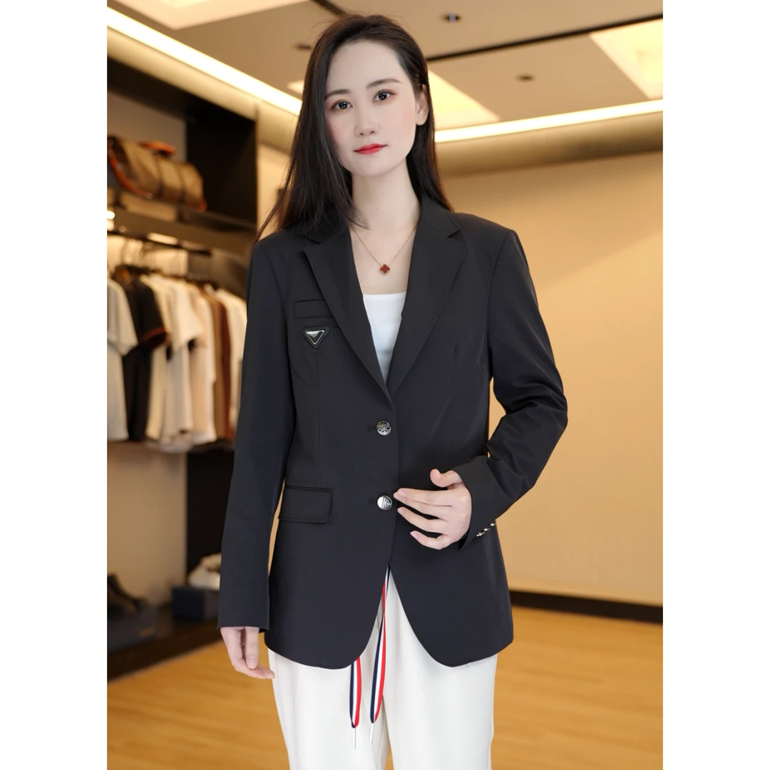 【腊虎轻奢】 春季轻奢男士时尚休闲百搭韩版黑色潮流春秋西服01889