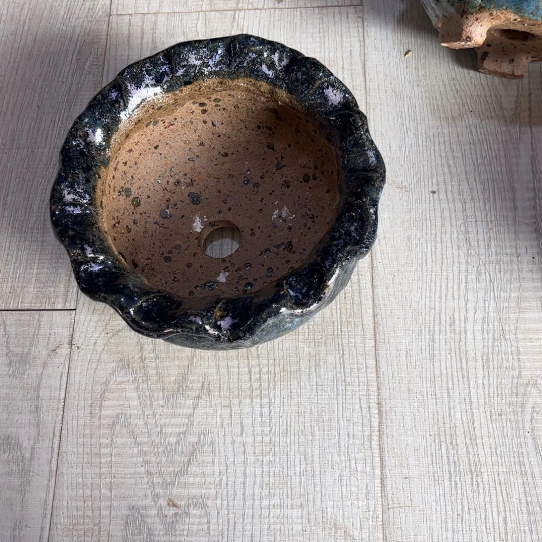 林***子泥塑古镇炻陶花盆