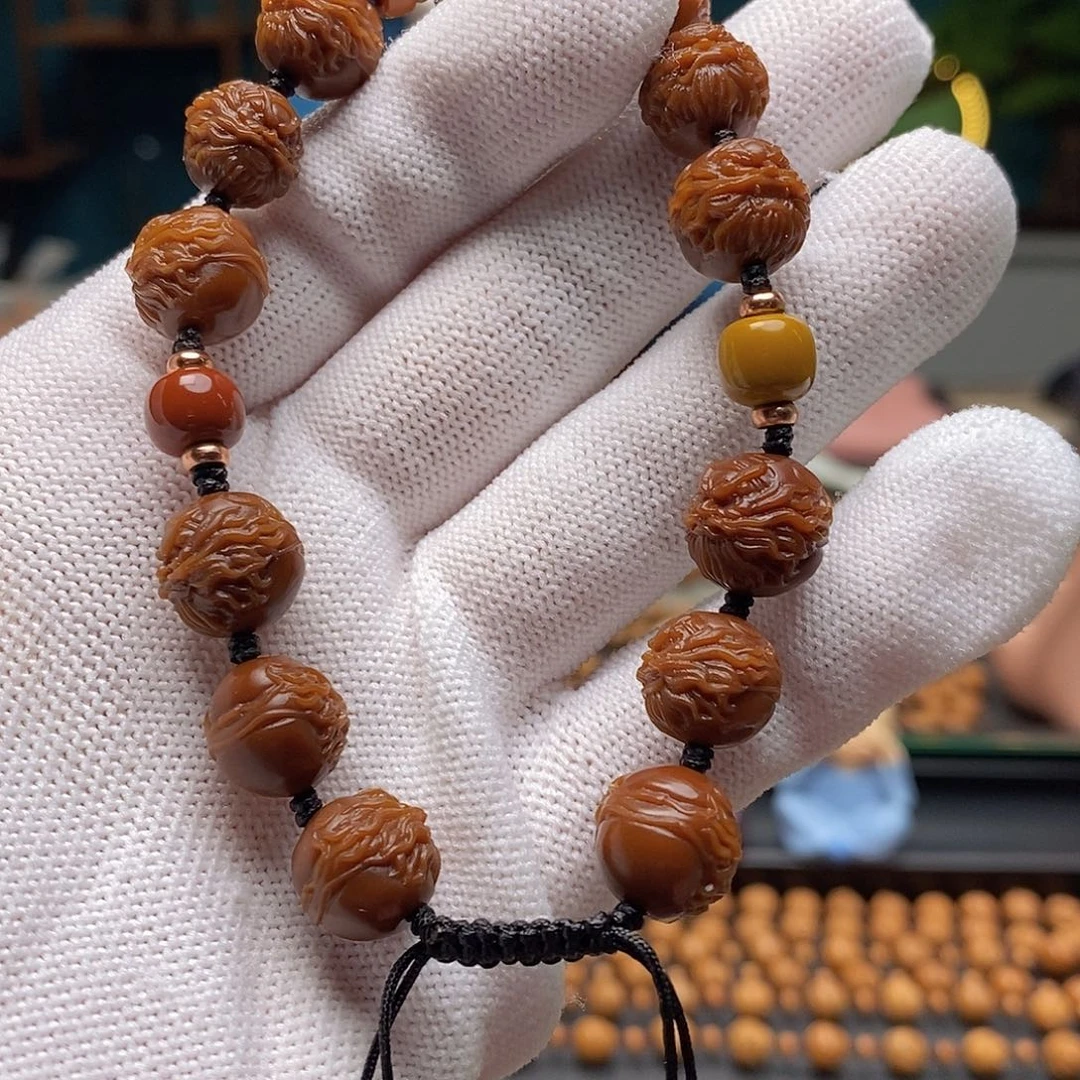 手串/手链核桃猴头核桃雕刻玉化钟馗1.1