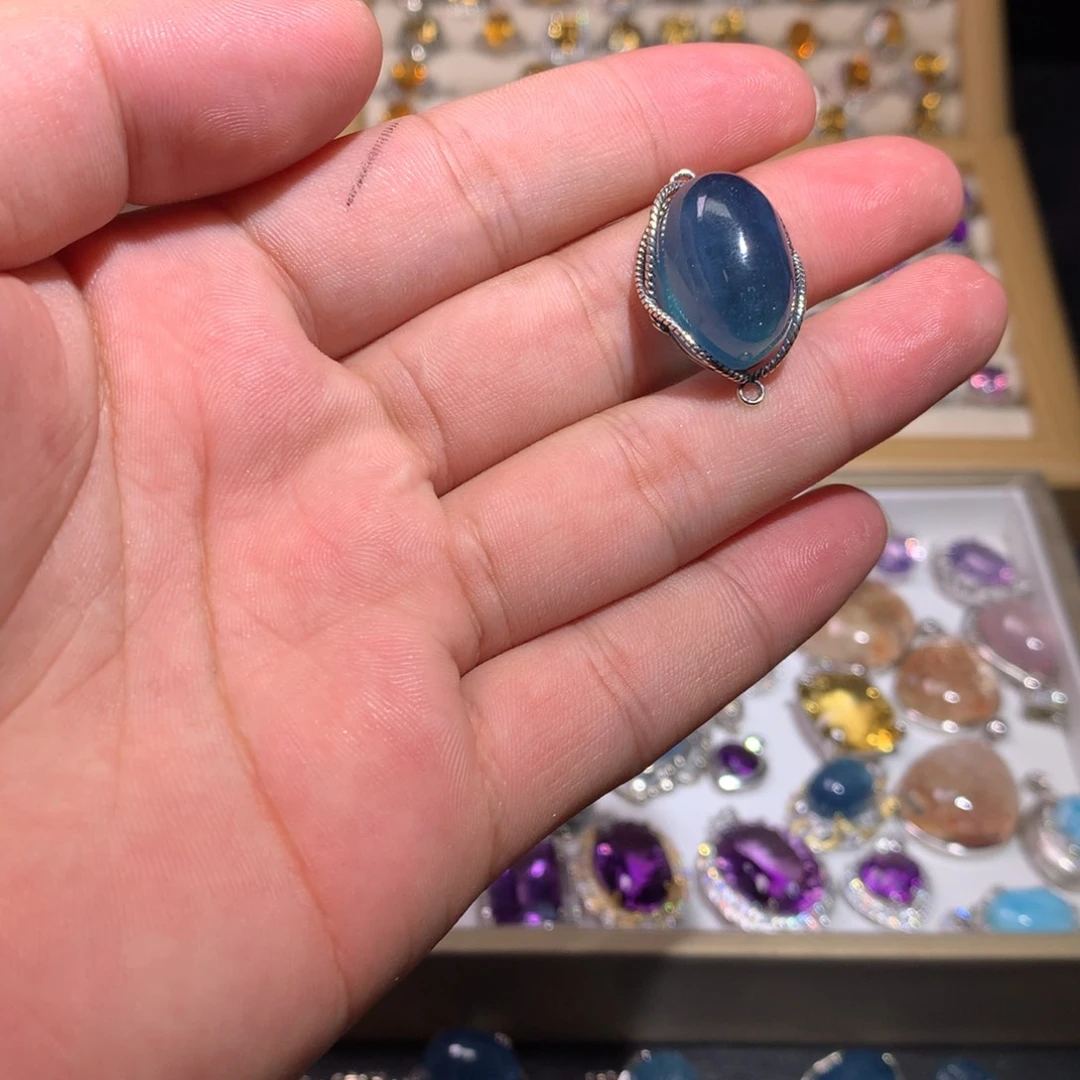 【闪购商品】水晶戒指银S925镶嵌柟戒指