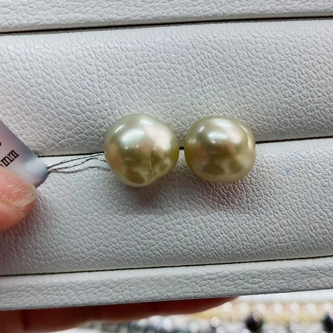 未镶嵌耳饰海水珍珠12-13