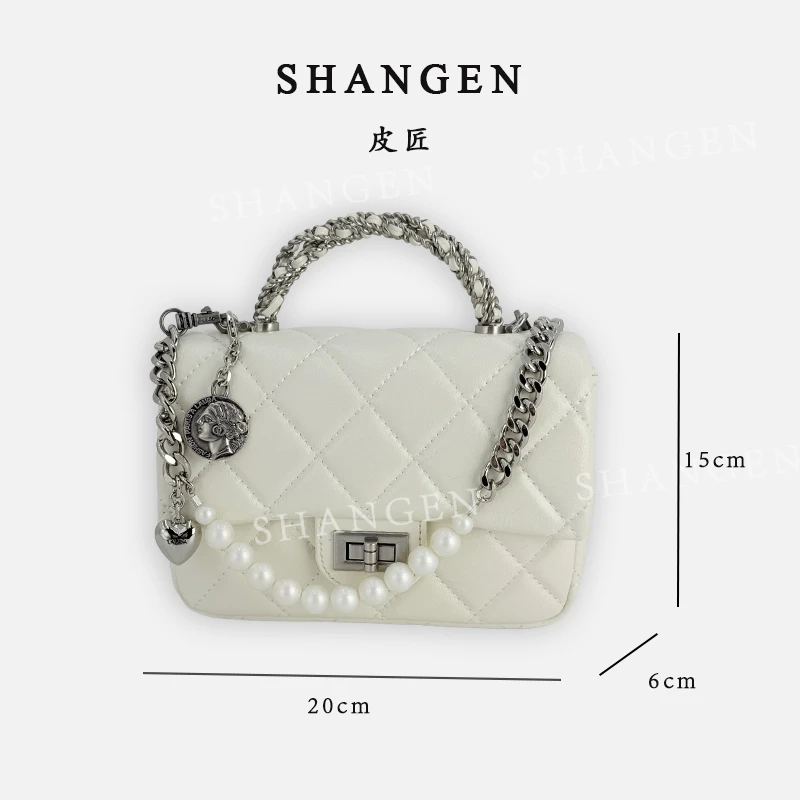 【尚恩CC】SD-5182-奶油白-轻奢时尚女士新款手提单肩斜挎包