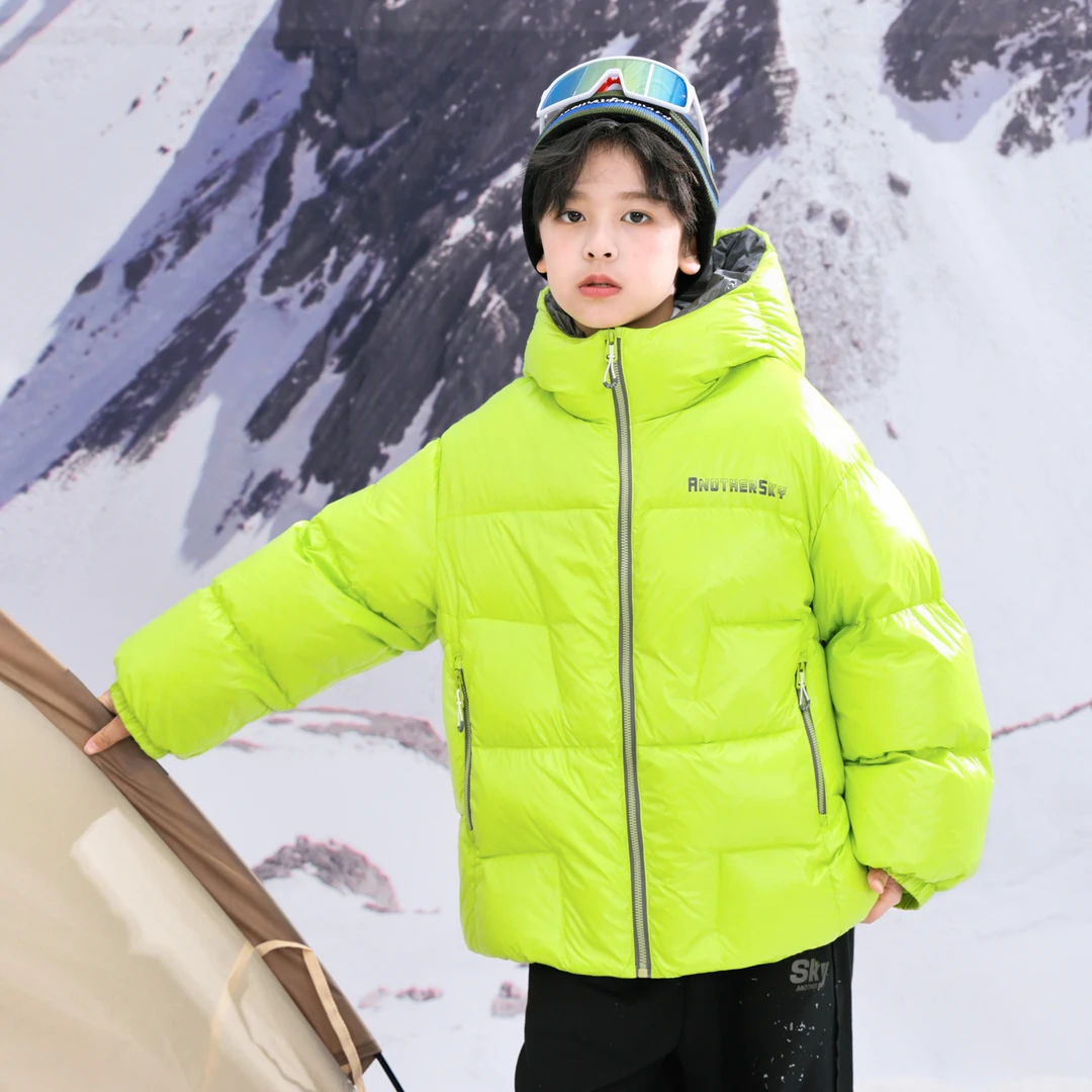 男童冬季多巴胺连帽滑雪面包羽绒服2025新款防风防水极寒外套5899
