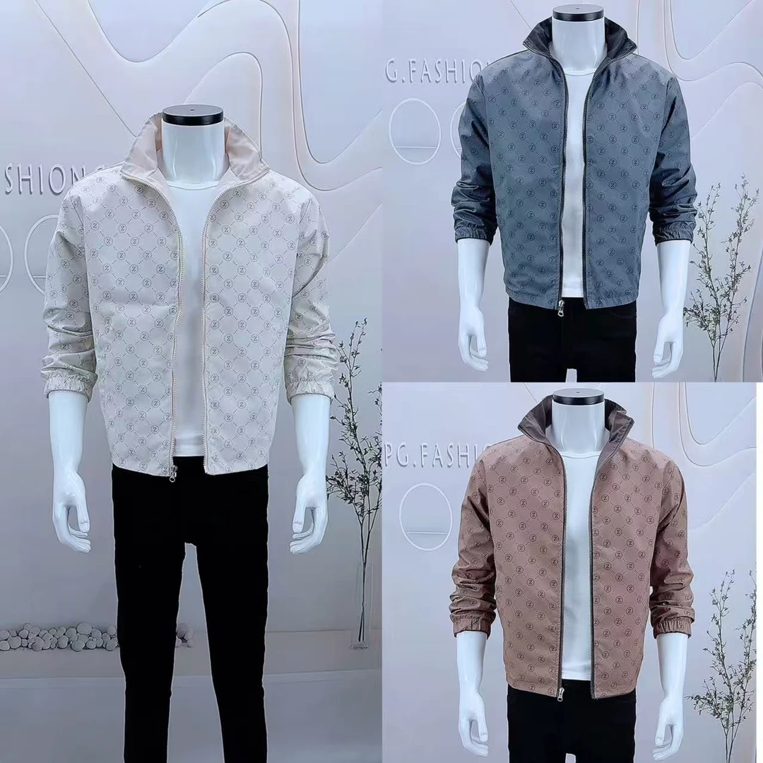 2025新款双面穿潮男春秋立领痞帅宽松男士青年上衣休闲夹克外套