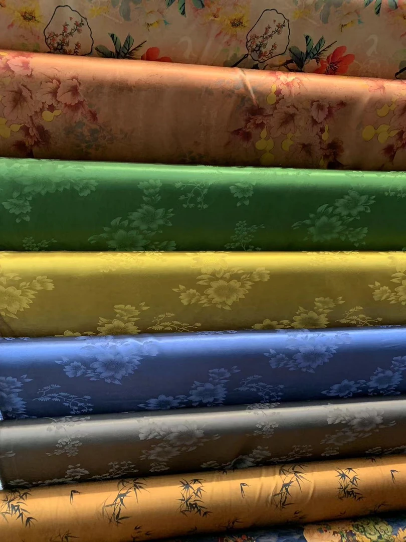 【3号】双面提花花罗面料香云纱丝绸等面料备 注编号拍错随机发