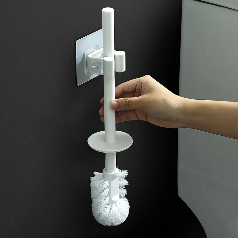 浴室无痕吸盘免打孔拖把夹挂架粘胶强力墙上粘勾挂钩魔力贴置物架