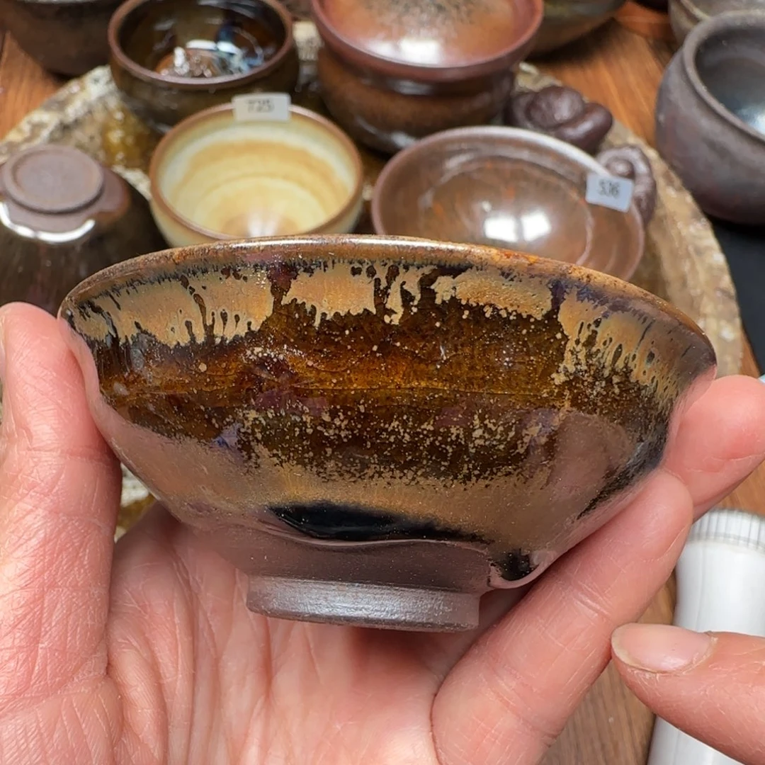 柴烧建盏茶盏茶杯735