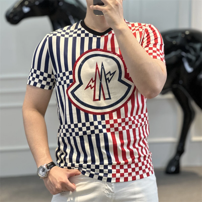 古帝特尼>春夏新数码印花烫钻款短袖T恤时尚百搭半袖上衣AD-2678