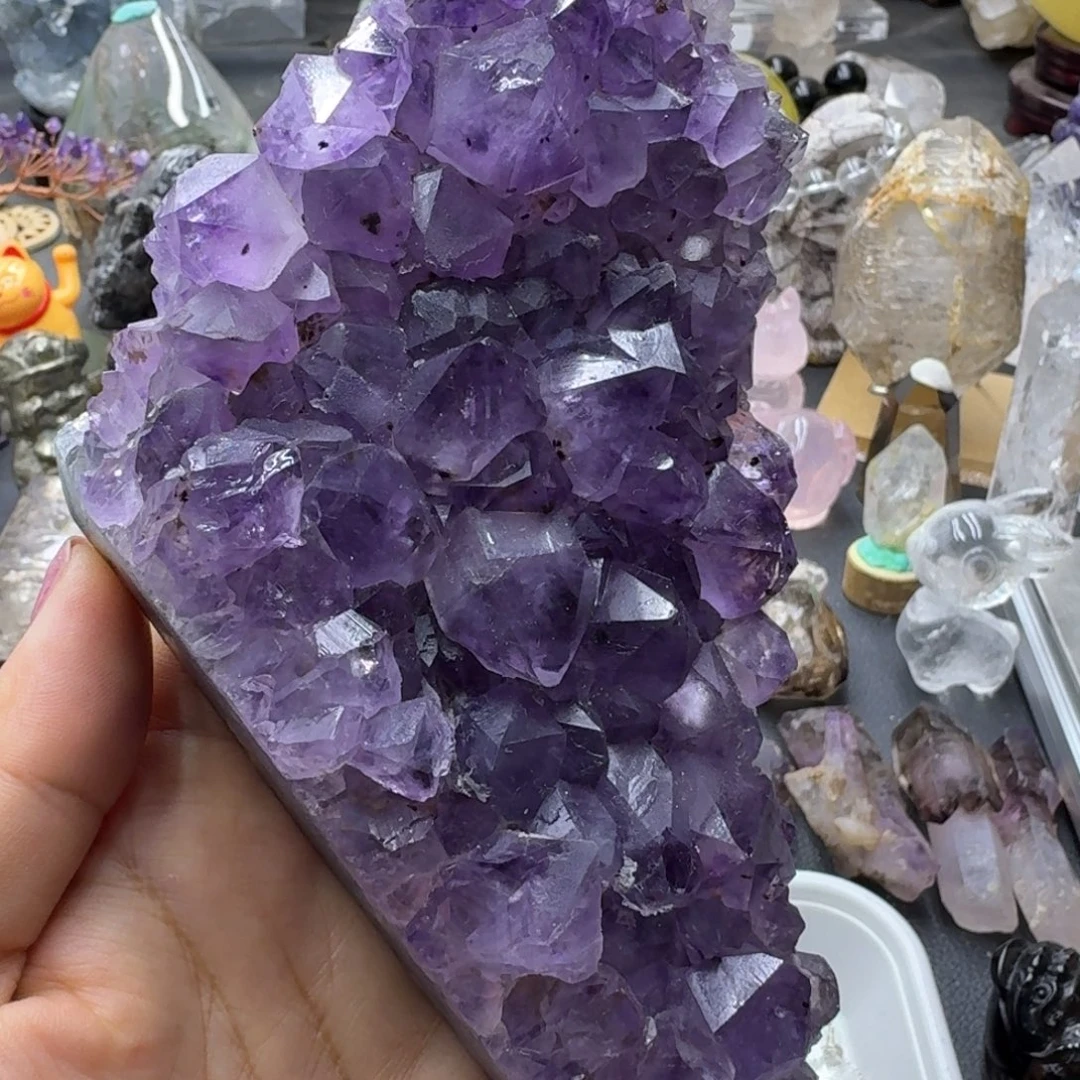 紫水晶簇带太好看咯