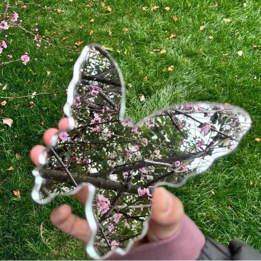 意境摆拍ins风四季春夏秋冬拍照神器化妆镜亚克力蝴蝶镜便携神器
