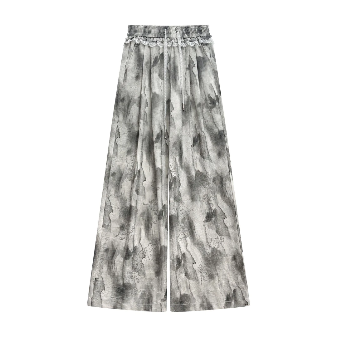 Robert Girme新款时尚烫钻休闲气质百搭晕染裤子#2714