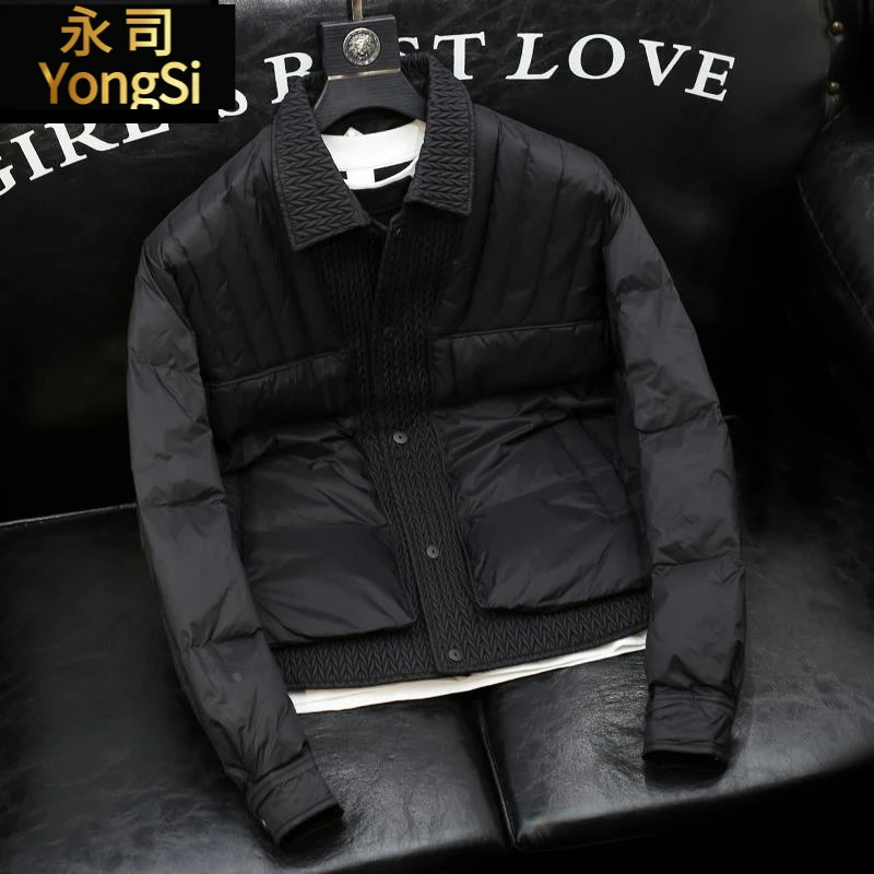 2025冬季新款轻薄羽绒服男士青年简约英伦风羽绒衣外套痞帅男装潮