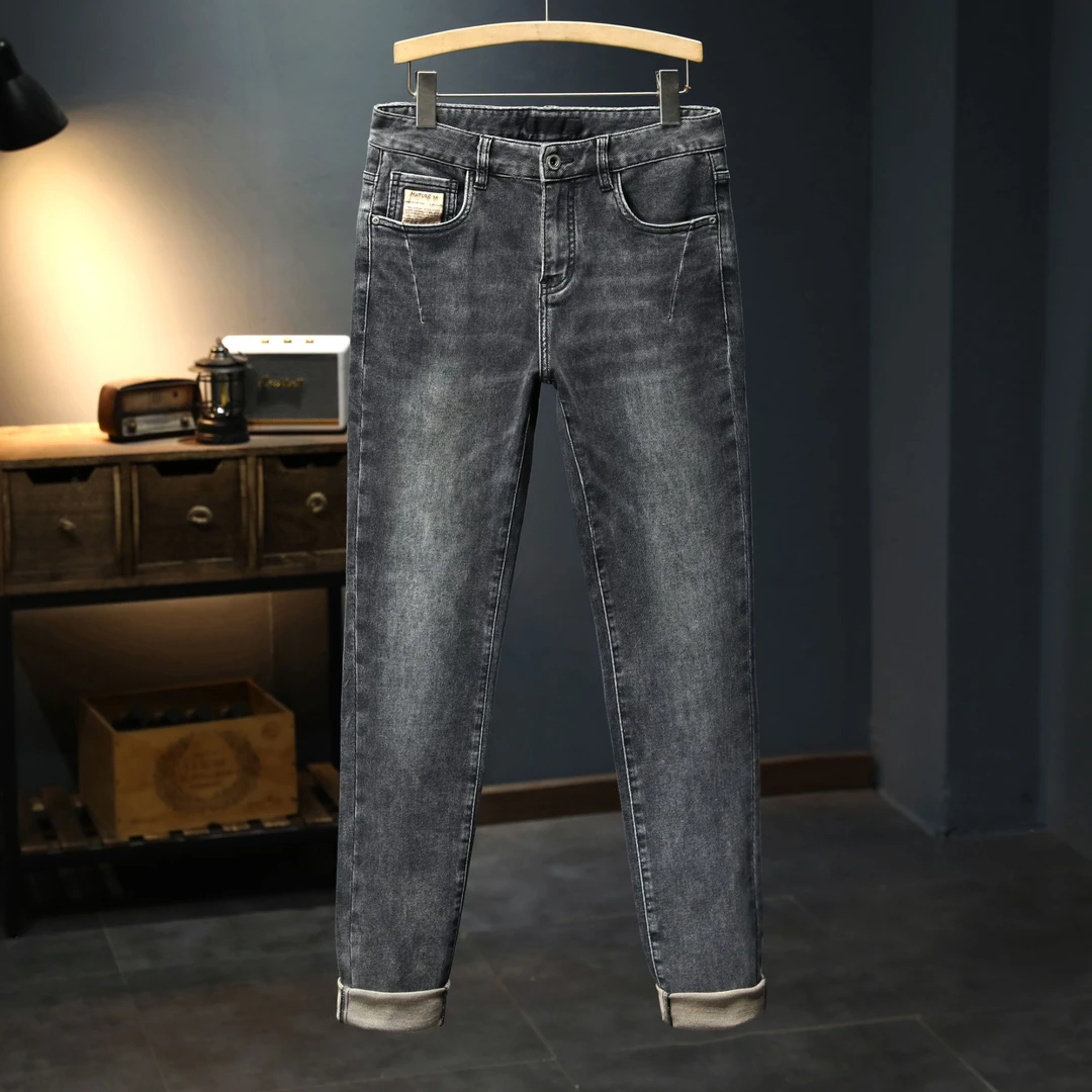 某海家专柜撤柜高品质牛仔裤男士直筒时尚百搭潮流修身弹力男士