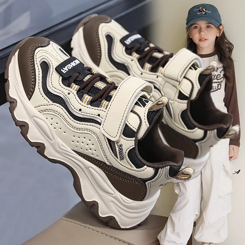 ABC国货品牌联名女童鞋子春季新款老爹鞋女孩大童软底儿童运动鞋