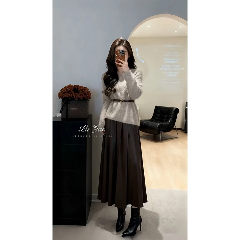美拉德复古巨好看穿搭一整套时尚套装2025早春新款爆款两件套女装