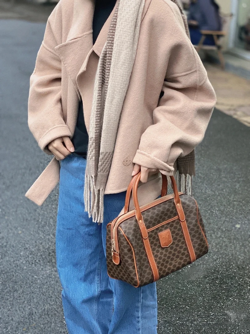 95新 Celine/思琳 修复品赛琳手提包老花波士顿