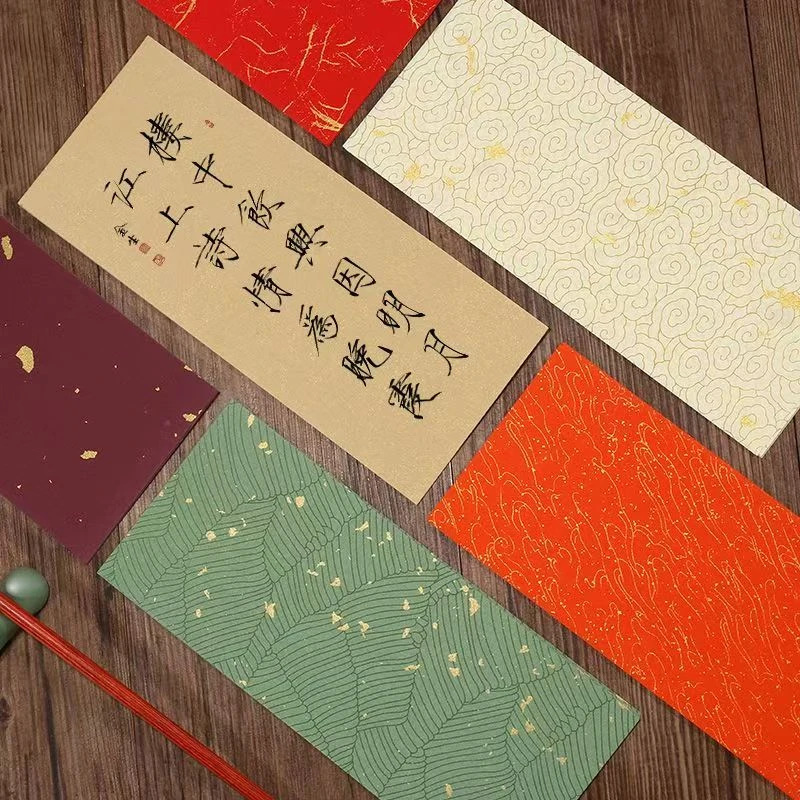 蜡染一笔笺书书法小楷彩色宣纸
