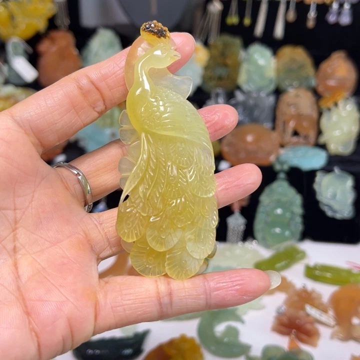 蛇纹石玉未镶嵌吊坠(赠链)