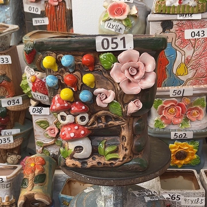 粗陶材质多肉花盆