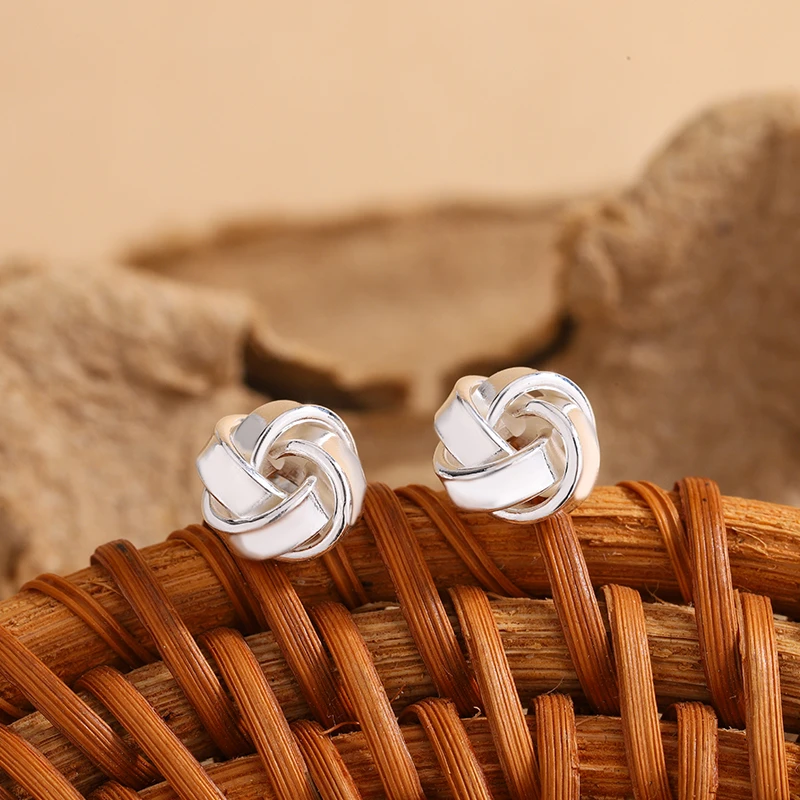 缠绕同心结新中式小众设计耳坠