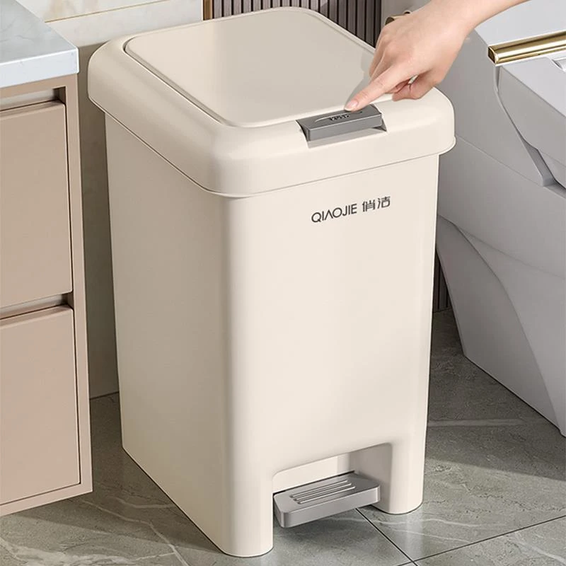 卫生间垃圾桶家用2024新款脚踩手按两用大容量卫生桶不脏手纸篓筐