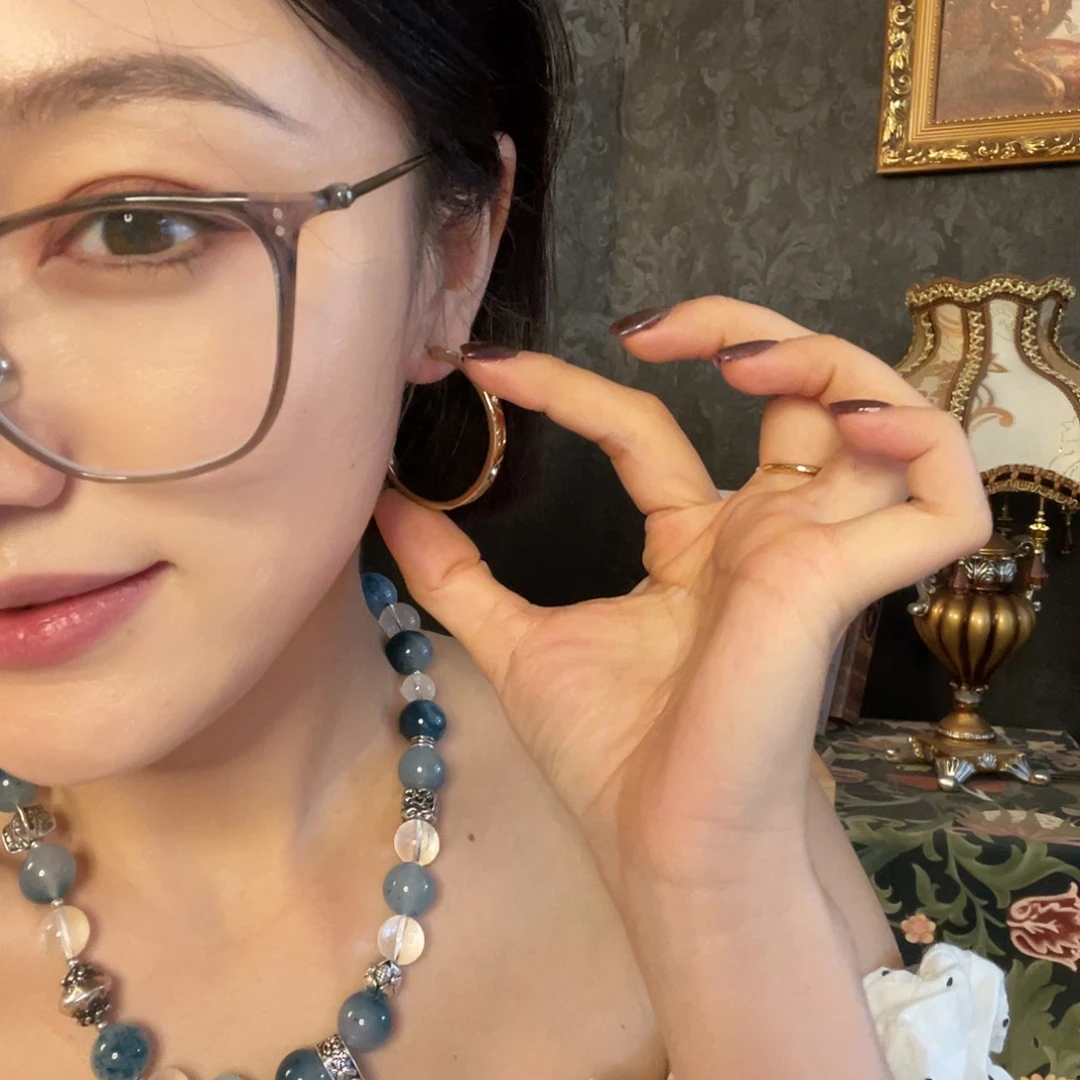 黄铜925银琉璃耳钉