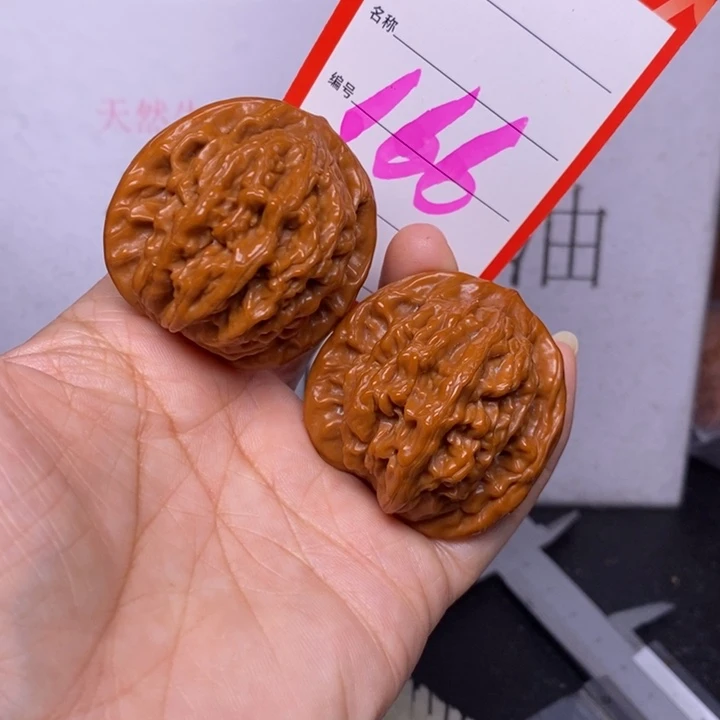 把件文玩核桃166，41虎头