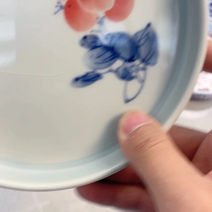 瓷片苹果手绘壶承