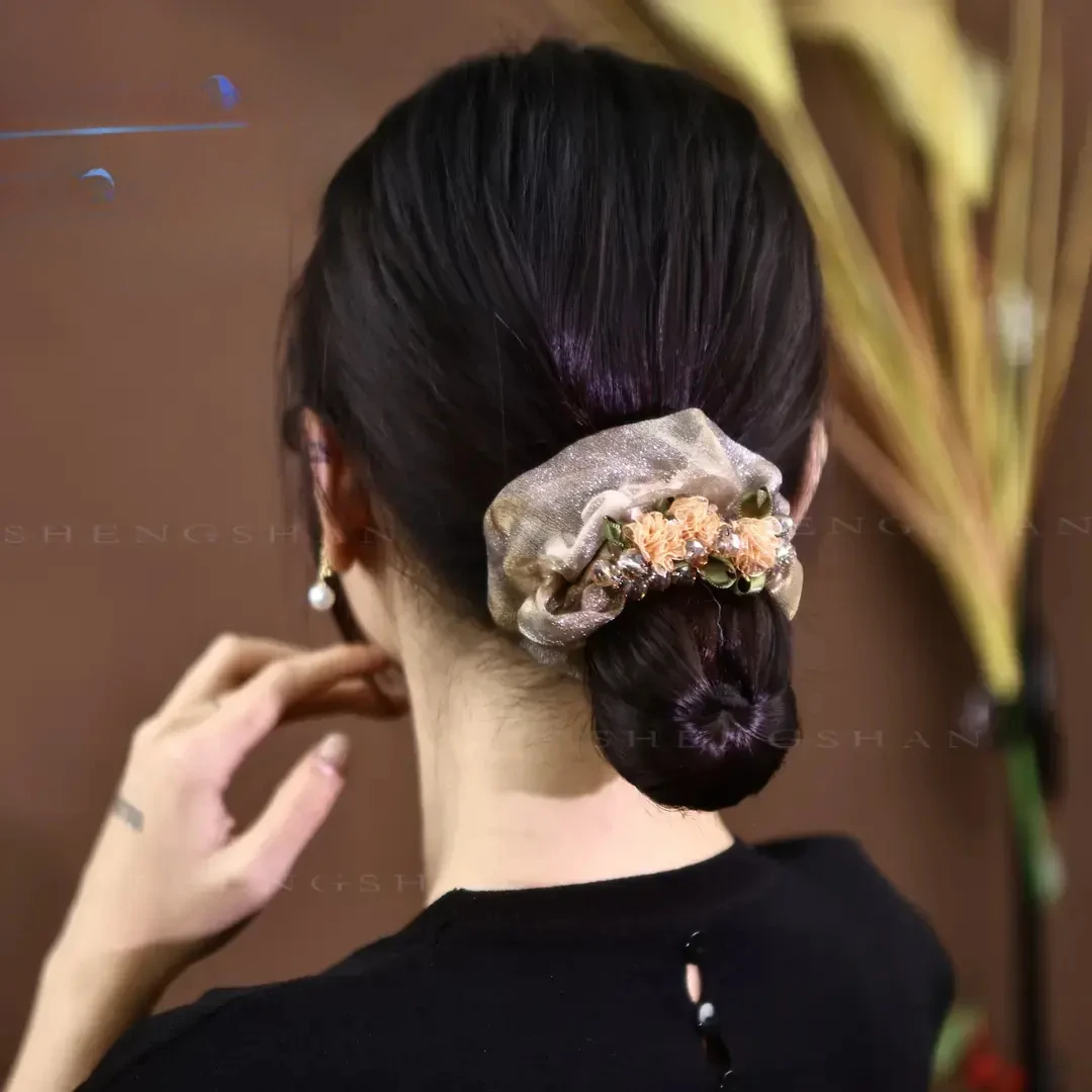 紫藤花大肠发圈2025新款高级感头绳扎头发皮筋高弹力百搭气质发圈