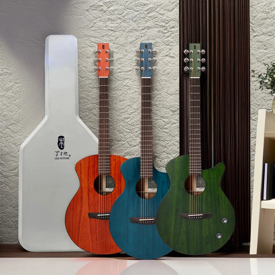 李吉他LEE GUITAR全新旱地高腰三兄弟全单民谣电箱吉他