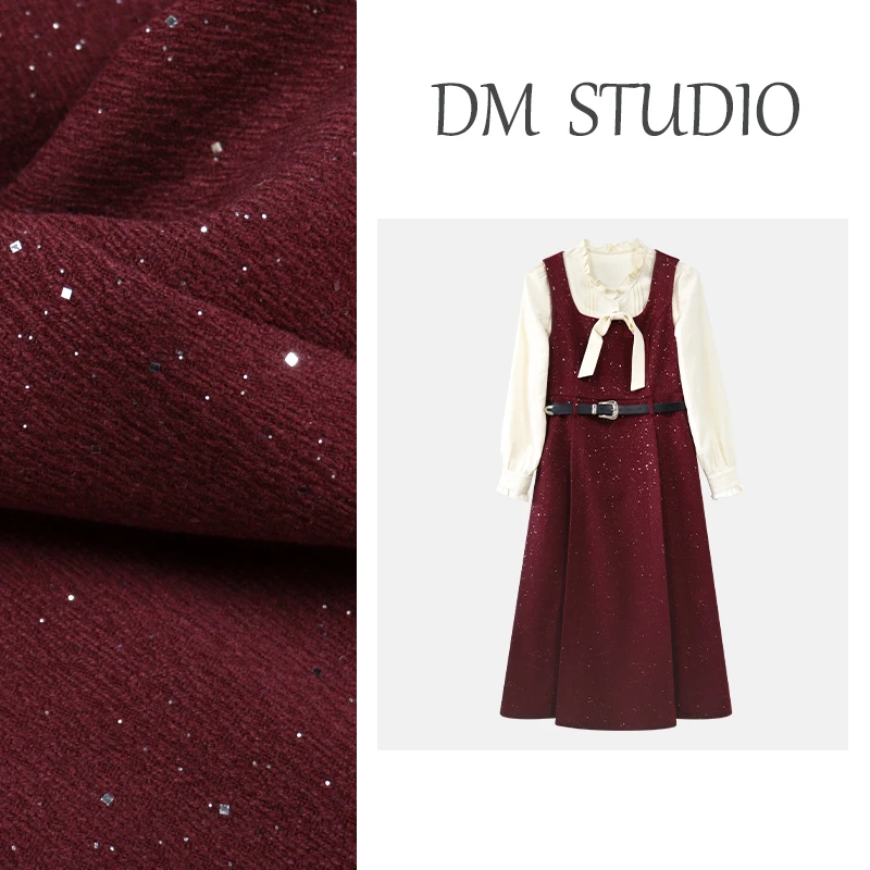 【柏林少女】冬季花边领衬衫+U领长款背心连衣裙DM25009/DM25010