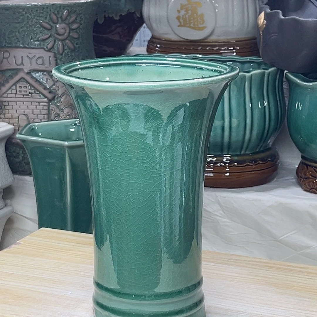 陶瓷绿植多肉微瑕花盆口径14*21.5