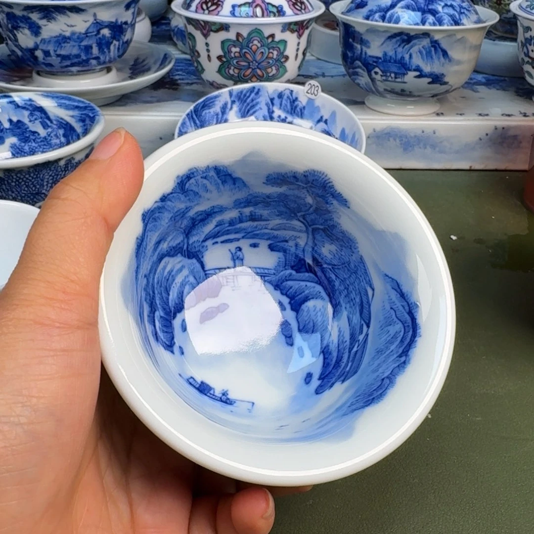 陶景德镇纯手绘茶具圆圆236