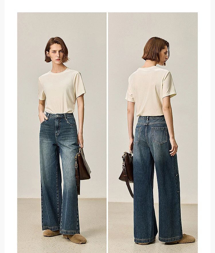 LILY新款女装高级感丝绒宽松百搭通勤短袖T恤