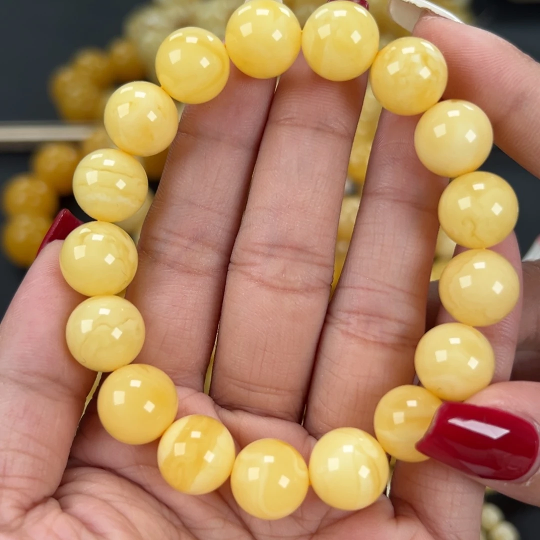 琥珀未镶嵌手链19.2克