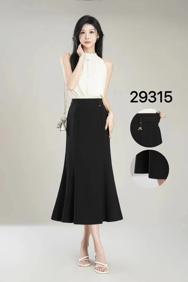 夏季时尚拼接鱼尾裙半身裙小姐姐半身裙显瘦休闲风裙子