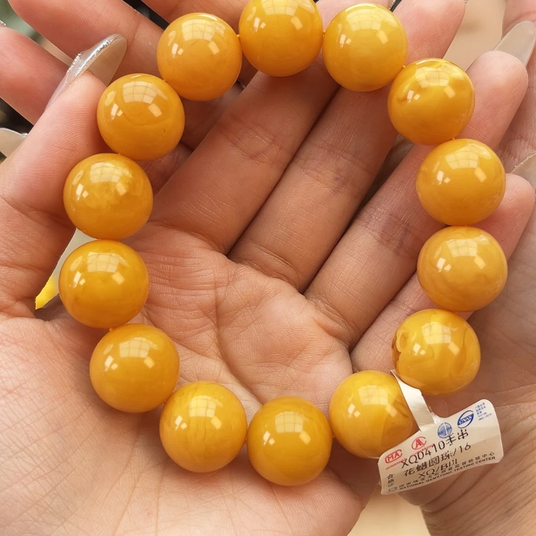 未镶嵌琥珀手链16m妖花蜡