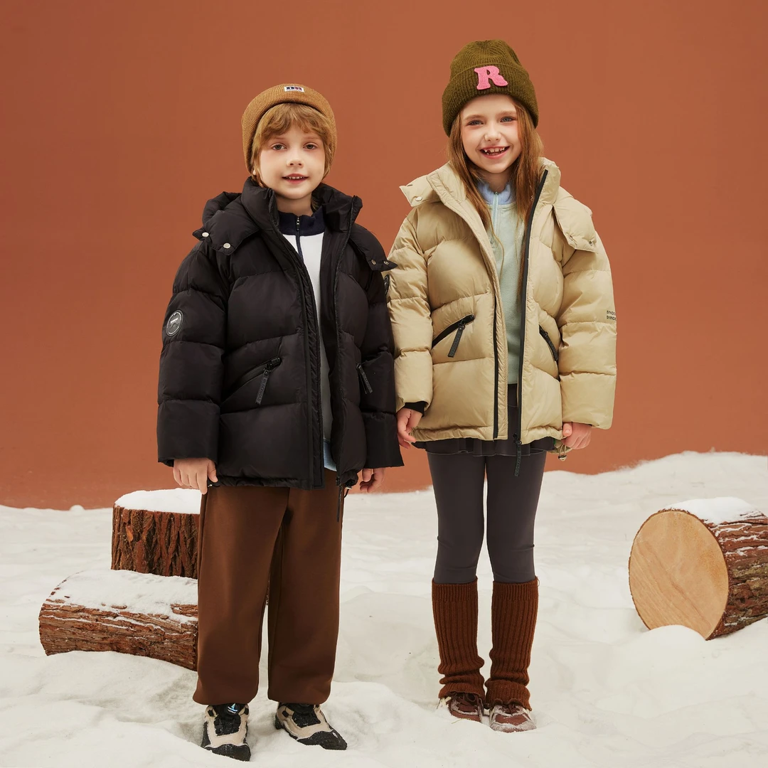 史努比儿童连帽羽绒服中小童男女宝保暖冬装XD612